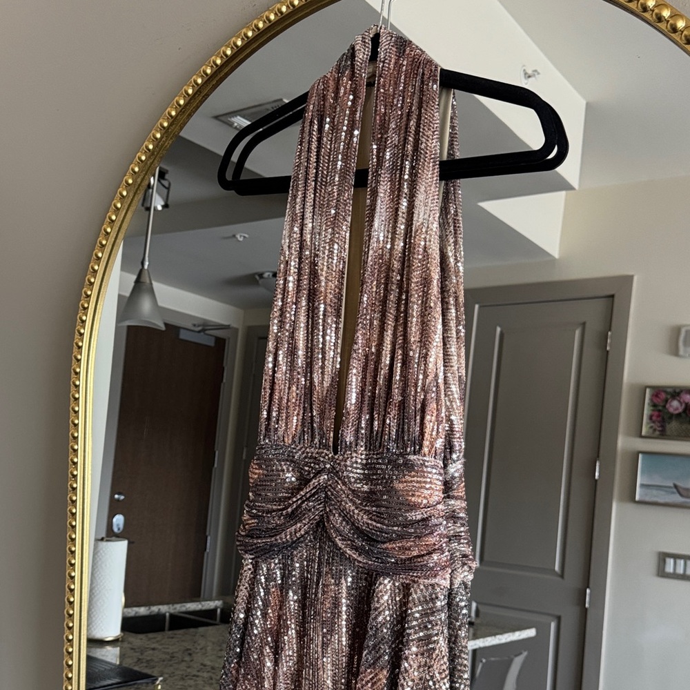 Ramy Brook Metallic Brown Maxi Dress - Picture 5 of 13